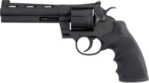 COLT PYTHON 357MAG 5" 6RD - MATTE BLUED BLACK HOGUE GRIPS