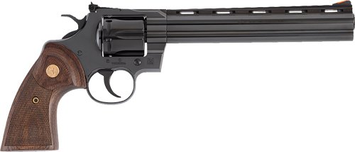 COLT PYTHON 357MAG 8" 6RD - BLUED WALNUT GOLD MEDALLION
