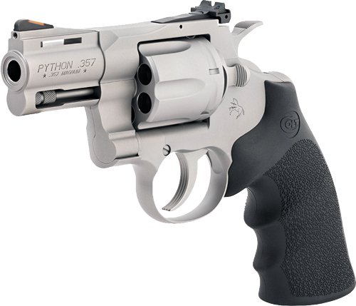 COLT PYTHON 357MAG 3" 6RD - MATTE STAINLESS HOGUE GRIPS