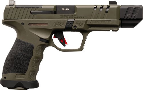 SAR SAR9 COMPACT SOCOM COMP 9M - 4.7" BBL 15/21 RD MAG SF GREEN by SAR Arms