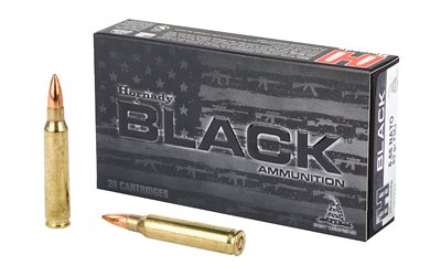HRNDY BLACK 556NATO 62GR FMJ 20/200 by Hornady