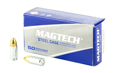 MAGTECH 9MM 115GR FMJ STEEL 50/1000 by Magtech Ammunition