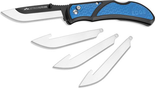 OUTDOOR EDGE 3" RAZOR LITE - EDC FOLDER BLUE W/4 BLADES
