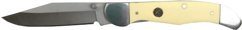 ABKT ROPER PECOS 2.5" LINER - LOCK CREAM HANDLES by American Buffalo Knife & Tool
