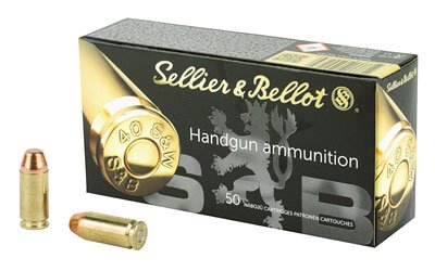 S&B 40SW 180GR FMJ 50/1000 by Sellier & Bellot