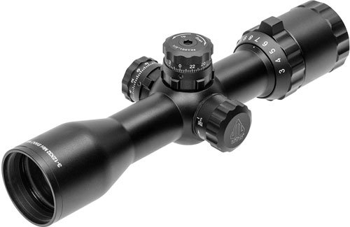 UTG BUGBUSTER 3-12X32 1" MIL- - DOT SIDE AO W/QD RINGS BLACK by Leapers