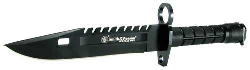 S&W BAYONET SPECIAL OPS M-9 - 7.8" FIXED BLADE BLACK by Smith & Wesson / S&W