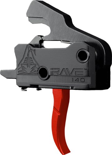 RISE TRIGGER RAVE 140 SST RED - 3.5LB AR-15 W/ANTI WALK PINS by Rise Armament