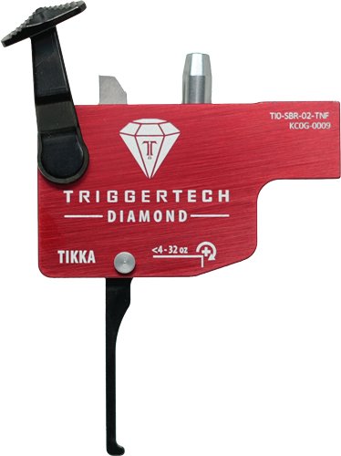 TRIGGERTECH TIKKA SINGLE STAGE - BLACK DIAMOND FLAT BLACK/RED by Trigger Tech