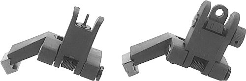 JE FLIP-UP FRONT AND REAR - OFFSET POLYMER SIGHT SET BLACK by J&E Machine Tech