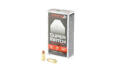 WIN SUPER MATCH 9MM 115GR FN 50/500 by Winchester