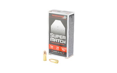 WIN SUPER MATCH 9MM 115GR RN 50/500 by Winchester