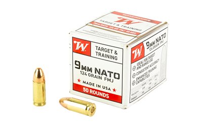 WIN USA 9MM NATO 124GR FMJ 50/1000 by Winchester