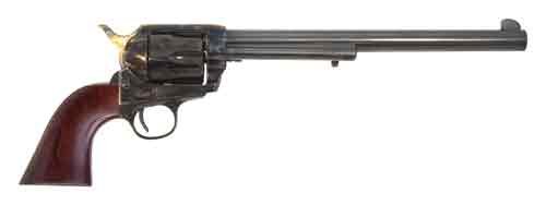 CIMARRON WYATT EARP 45LC OM - FS 10" CC/BL WALNUT W/O BADGE by Cimarron Firearms