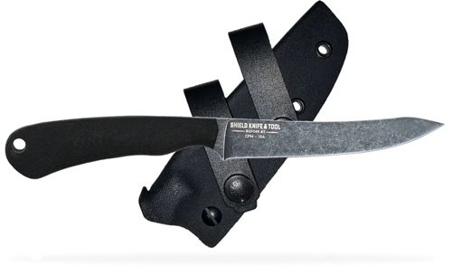 NIMROD ACID WASHED - BLACK G10, PLAIN EDGE, 4.38" BLADE by Shield Arms