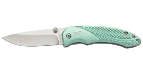 ALLURE - MINT GREEN, DROP POINT, PLAIN EDGE, 2 7/8" BLADE by Browning