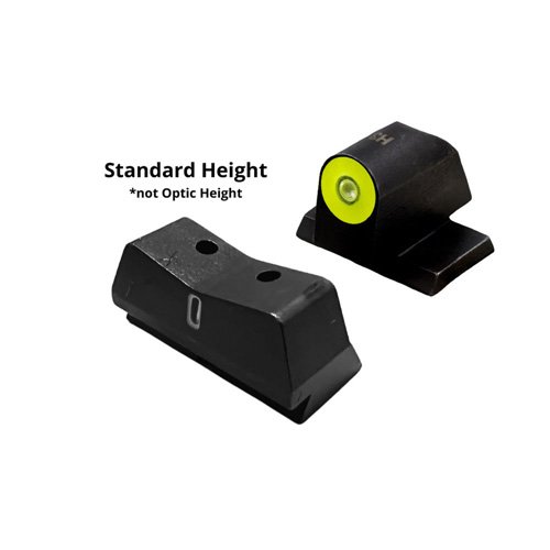 DXT2 BIG DOT NIGHT SIGHTS - M2.0 OPTICS READY FULL SIZE & COMPACT (9MM, 40 S&W, 45 ACP, 10MM), YELLOW DOT FRONT, TRITIUM…