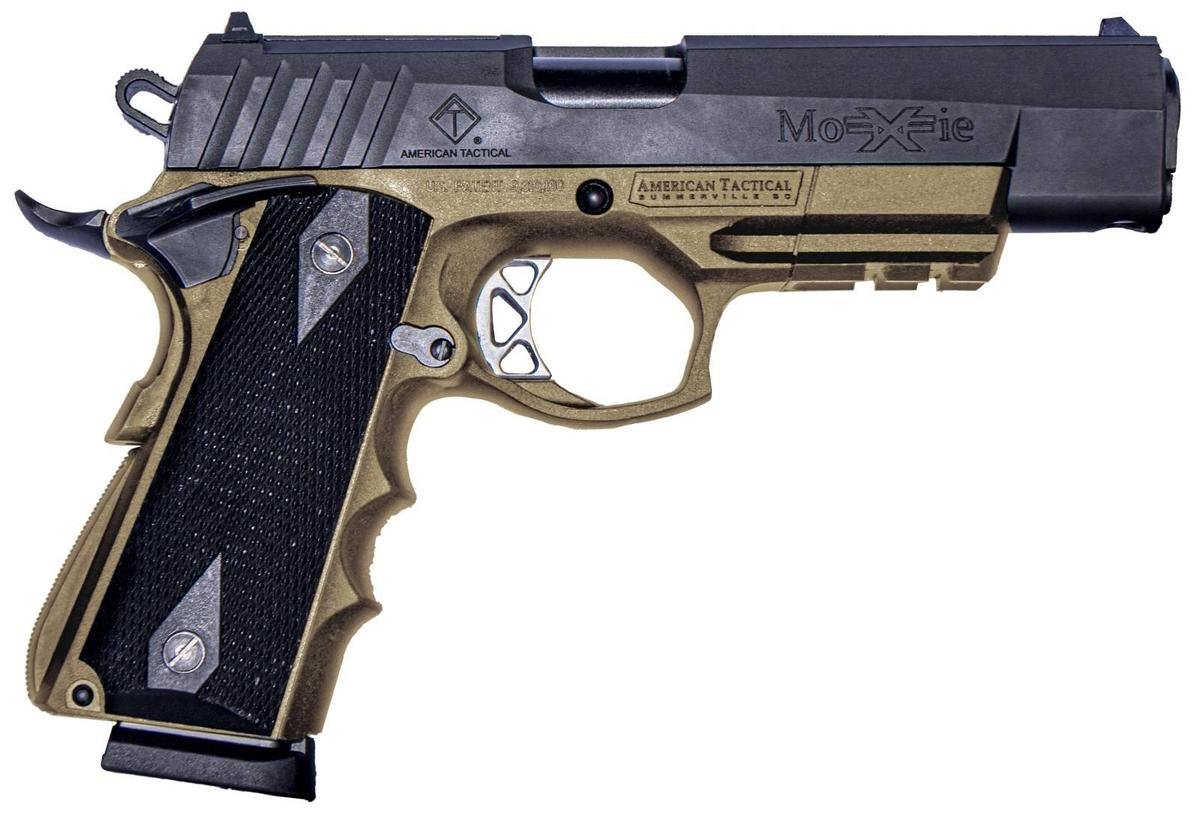 ATI FXH-45 Moxie Handgun .45 ACP 8rd Magazine 5" Barrel Black Slide FDE Frame and Black Grips by American Tactical / ATI