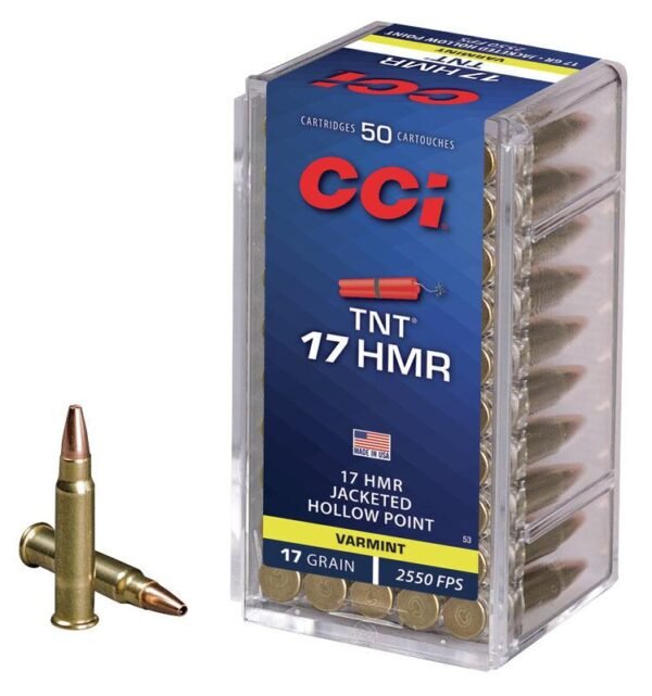 CCI TNT Rimfire Ammunition .17 HMR 17 gr TNT JHP 2550 fps 2000/ct Case (40-50/ct) by CCI Ammunition