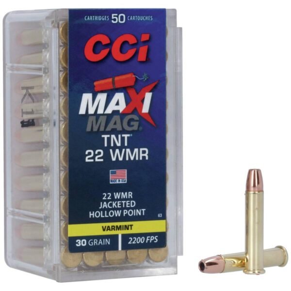 CCI Maxi-Mag TNT Rimfire Ammunition .22 WMR 30 gr HP 2200 fps 50/ct by CCI Ammunition