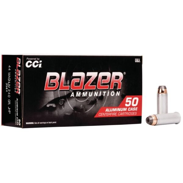 CCI Blazer Aluminum Handgun Ammunition .44 Mag 240 gr JHP 1200 fps 50/ct by CCI Ammunition