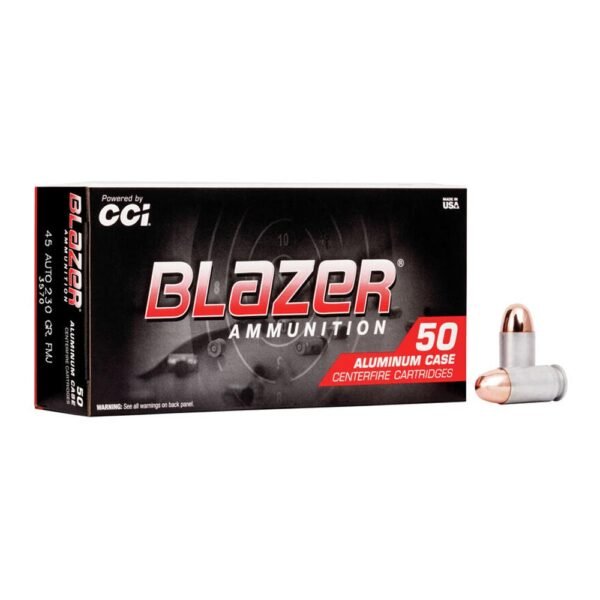 CCI Blazer Aluminum Handgun Ammunition .45 ACP 230 gr FMJ 845 fps 1000/rd Case by CCI Ammunition