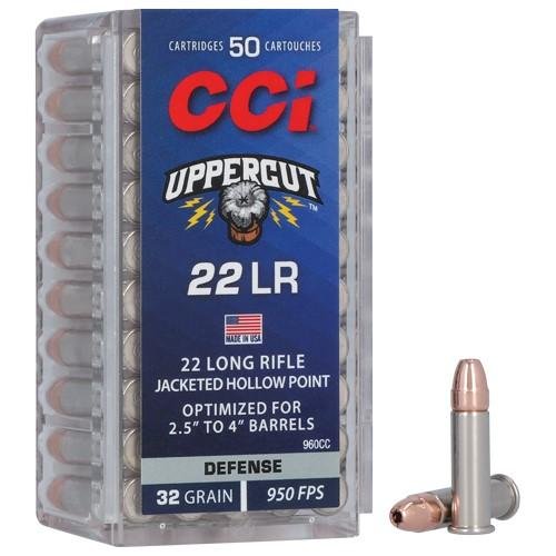CCI Uppercut Rimfire Ammunition .22 LR 32gr HP 950 fps 50/ct by CCI Ammunition