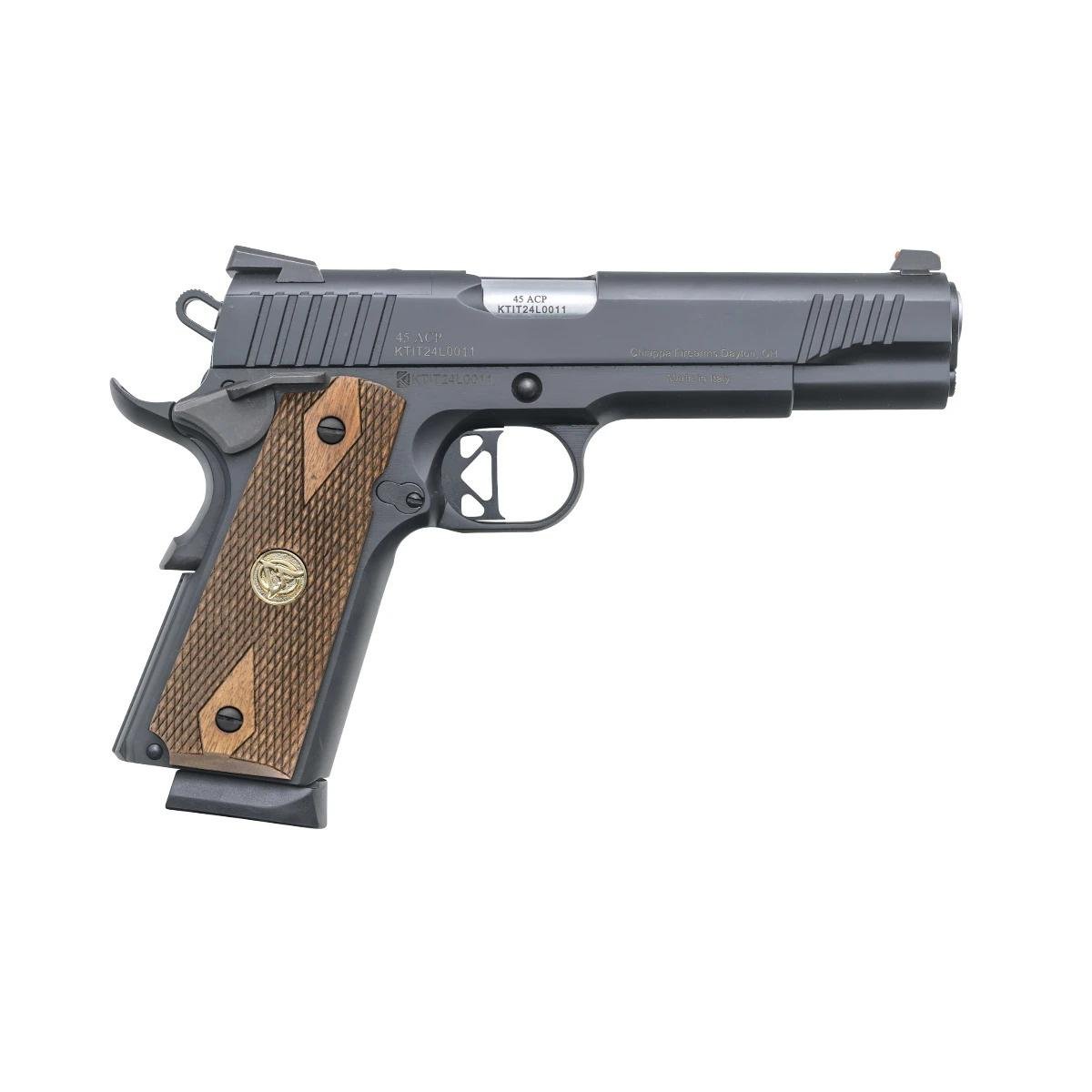 Chiappa 1911 Superior Optic Ready Handgun .45 ACP 8rd Magazines(2) 5" Barrel Blued w/Walnut Grips by Chiappa Firearms