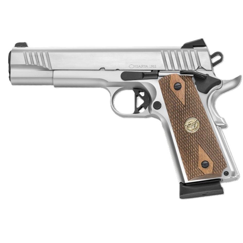 Chiappa 1911 Superior OR Handgun .45 ACP 8rd Magazine 5" Barrel Stainless with Walnut Grips by Chiappa Firearms