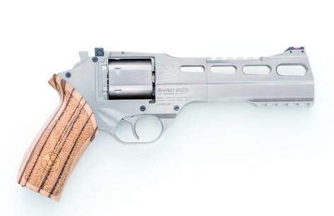 RHINO .357MAG REVOLVER 60 SAR CHROME 6IN BBL W/3 MOON CLIPS 6 RND by Chiappa Firearms