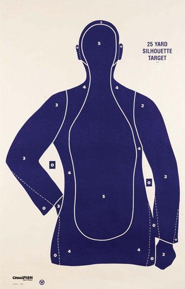 Champion LE Targets B21-E 25 yd. Police Silhouette Target -100/Pack
