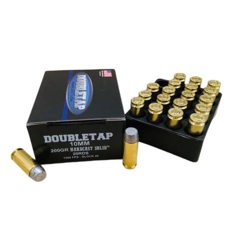 Double Tap Hardcast Solid Handgun Ammunition 10mm Auto 200gr HC 1275 fps 20/ct by Double Tap Ammunition