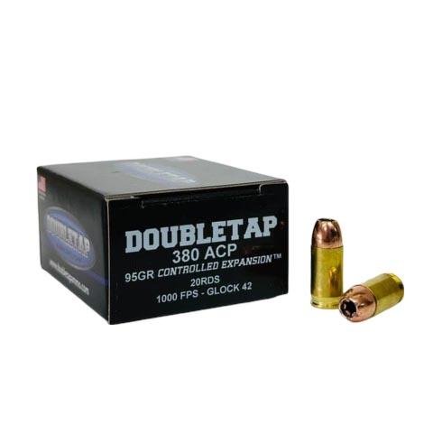 Double Tap Controlled Expansion Handgun Ammunition 380 ACP 95gr JHP 1000 fps 20/ct by Double Tap Ammunition
