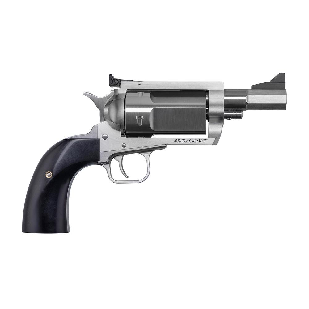 Magnum Research Exclusive BFR Rolling Thunder Handgun .45-70 Gov't 5rd Capacity 3" Barrel Silver with Black Grips