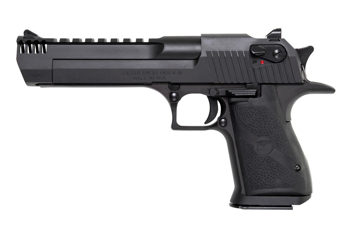 DESERT EAGLE .50AE 6" PISTOL 7RD Black w/Integral Muzzle Brake by Magnum Research