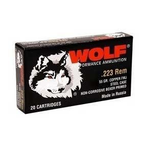 Wolf WPA Military Classic Rifle Ammunition .223 Rem 55 gr FMJ 3241 fps 20/ct by Wolf Ammunition