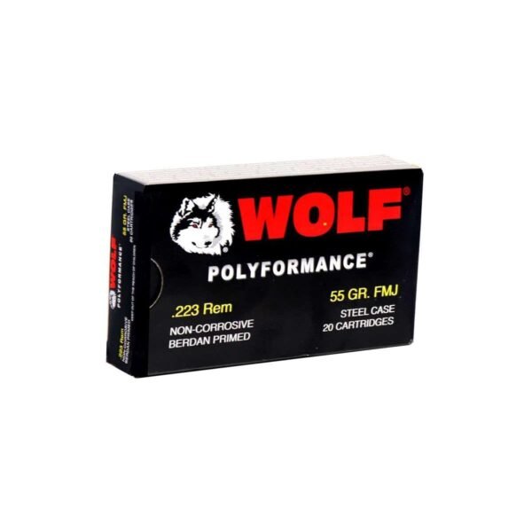 Wolf WPA Military Polyformance Rifle Ammunition .223 Rem 55 gr FMJ 3241 fps - 500/ct by Wolf Ammunition