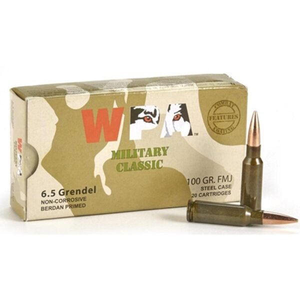Wolf Military Classic Rifle Ammunition 6.5 Grendel 100gr FMJ 2690 fps 20/ct by Wolf Ammunition