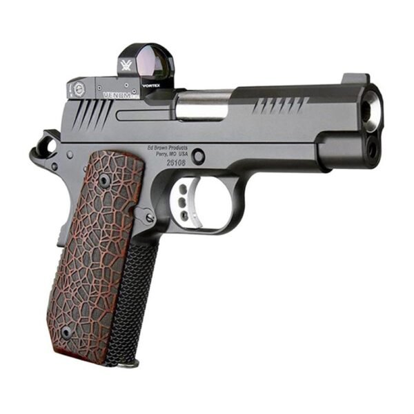 Ed Brown KC9 G4 VTX Handgun 9mm Luger 9rd Magazines (2) 4" Barrel Black with Brown Grip and Thumb Safety and Vortex Venom…