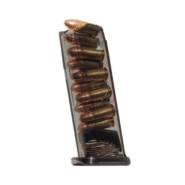 Elite Tactical Systems Carbon Smoke Handgun Magazine for Glock 43x/48 9mm Luger 10/rd by Elite Tactical Systems Group