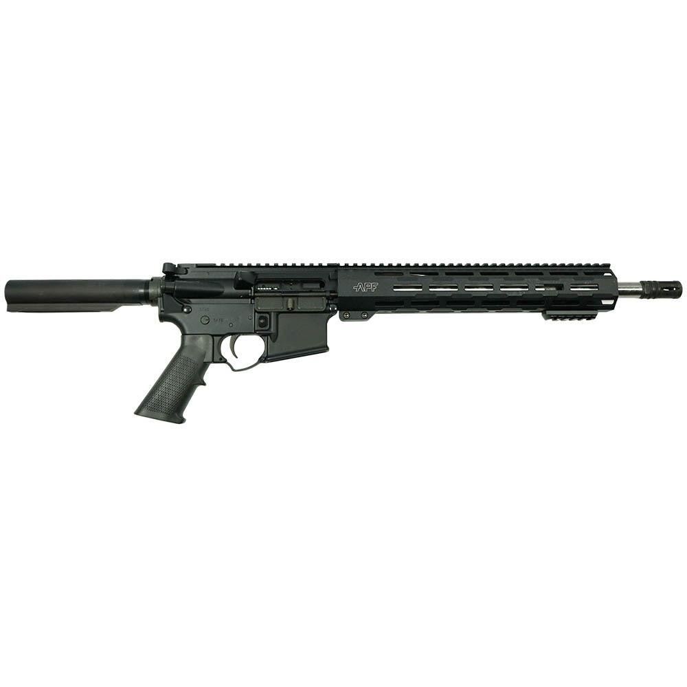 APF Armory Proof SS Pistol 223 Wylde 30rd 14" Pinned and Welded proof Research Barrel Black(No Brace) by Alex Pro Firearms