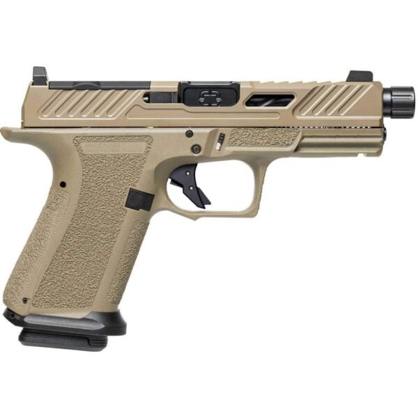 Shadow Systems MR920 Elite Optic Ready FDE Handgun 9mm Luger 10rd Magazines(2) 4.5" Threaded Stainless Barrel Night Sights…