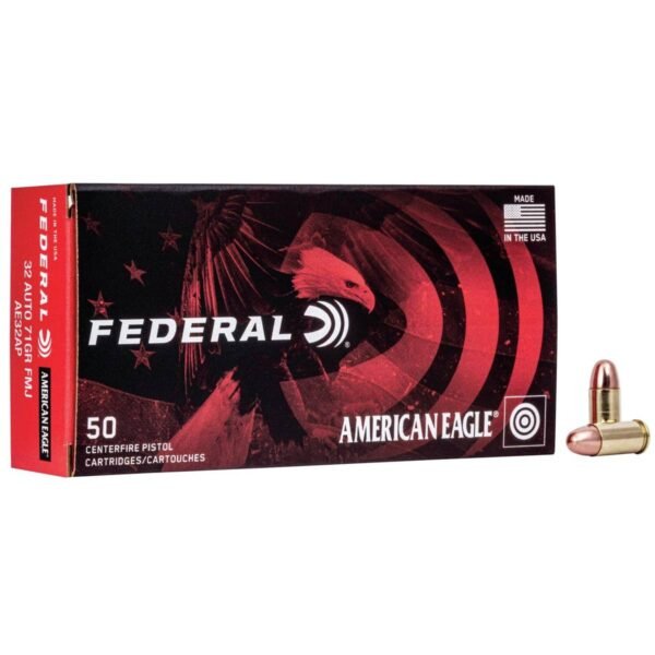 American Eagle Handgun Ammunition .32 ACP 71 gr FMJ 900 fps 50/rd by Federal Ammunition