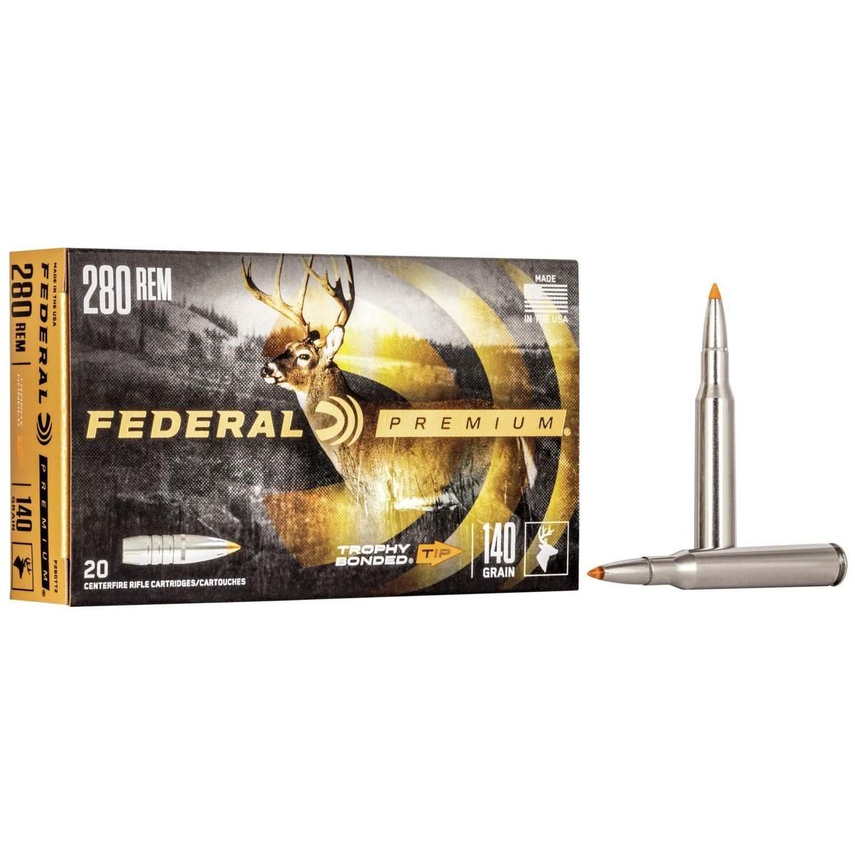 Federal Trophy Bonded Tip Rifle Ammunition .280 Rem 140gr PT 2950 fps 20/ct by Federal Ammunition