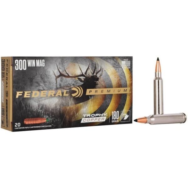 Federal Trophy Copper Rifle Ammunition .300 Win Mag 180gr PT 2960 fps 20/ct by Federal Ammunition