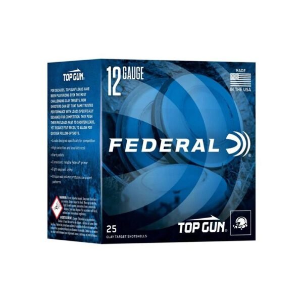 Federal Top Gun Sporting Shotshells 12ga 2-3/4" 1oz 1250 fps #8 250/ct Case by Federal Ammunition