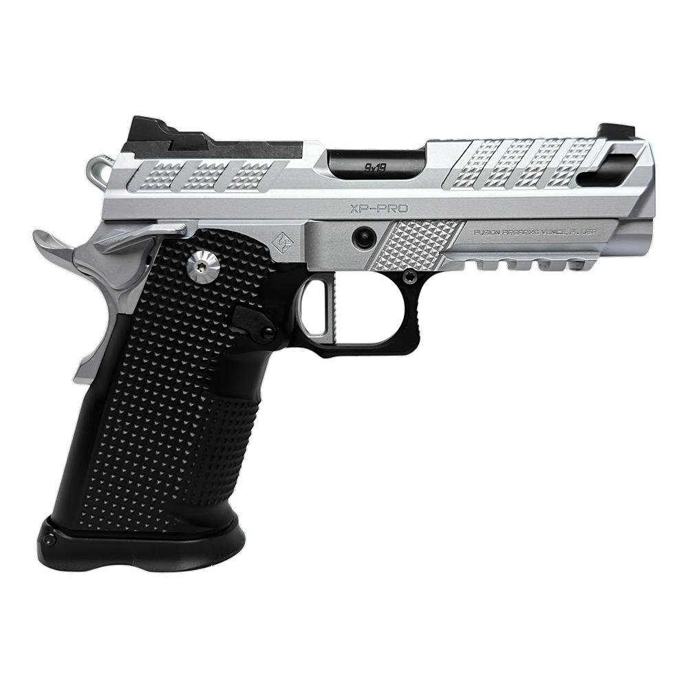 Fusion XP Pro V2 Handgun 9mm Luger 17rd Magazines (2) 4" Barrel Chrome Ambi Thumbledge by Fusion Firearms