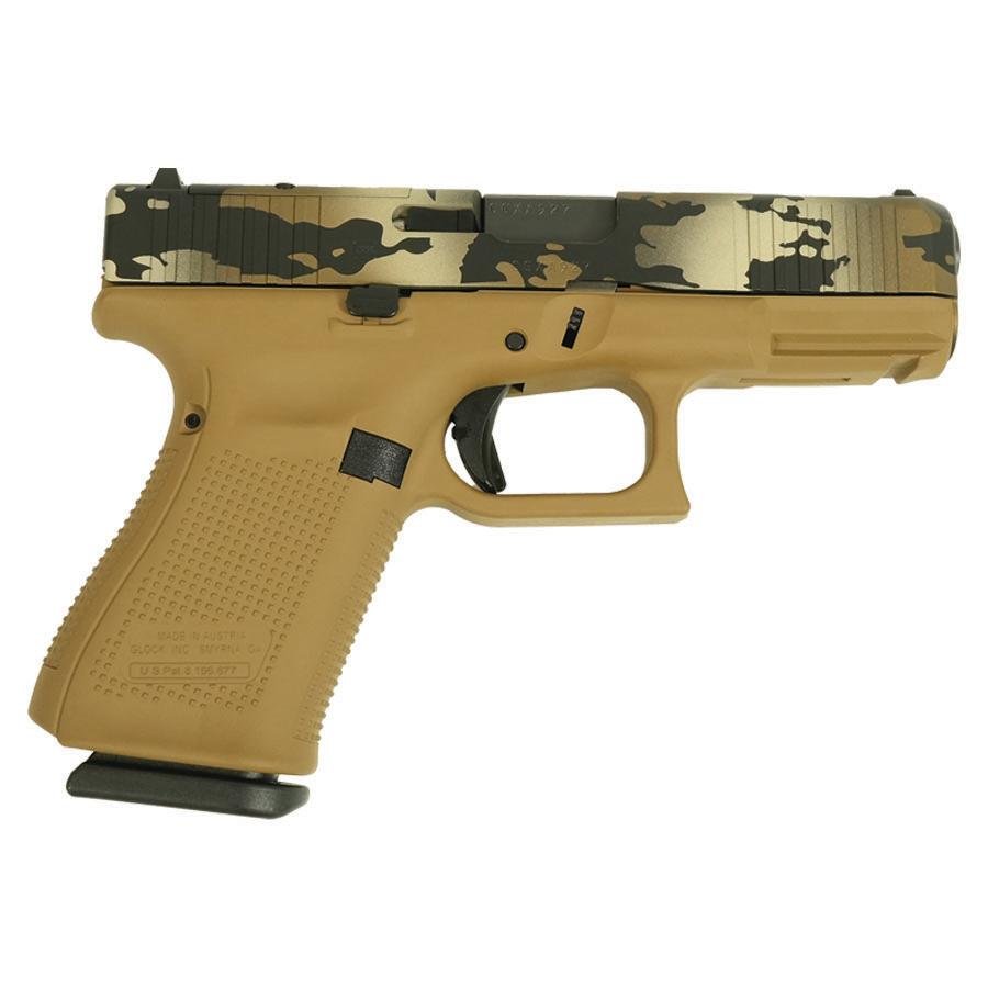 Glock V-Series Model 19 Optic Ready & Ported Handgun 9mm Luger 15rd Magazines (3) 4" Ported Barrel FDE Multi-Cam Cerakote…