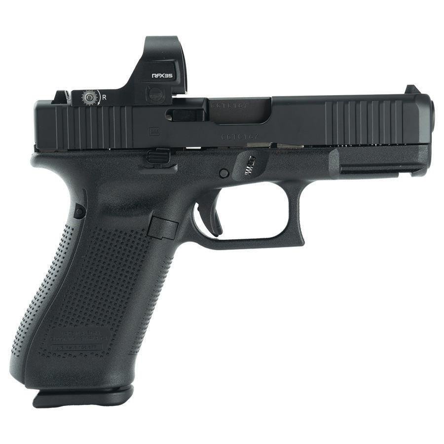Glock V-Series Optic Ready Model 45 Handgun 9mm Luger 17rd Magazines(3) 3.7" Barrel Black Cerakote Viridian RFX35 Optic…