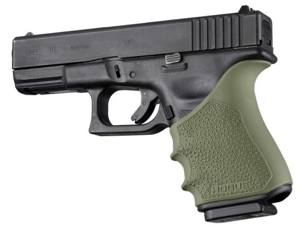 HandAll Beavertail Grip Sleeve Glock 19 Gen 3-4 OD Green by Hogue
